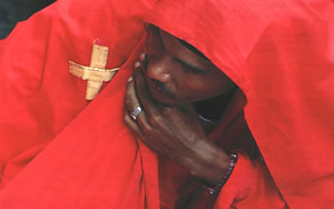 man in red